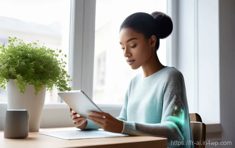 AI와 협업을 위한 모범 사례 - **Prompt:** A young, diverse adult, perhaps a woman in her late twenties with a curious expression a...