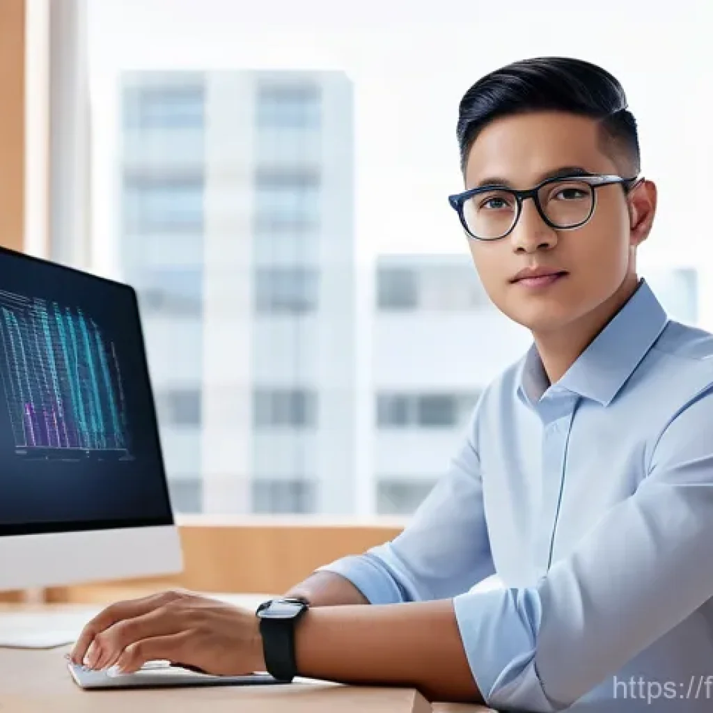 AI 도구 선정 시 고려해야 할 요소 - **Prompt:** A young professional, appearing gender-neutral, is seated comfortably at a sleek, modern...