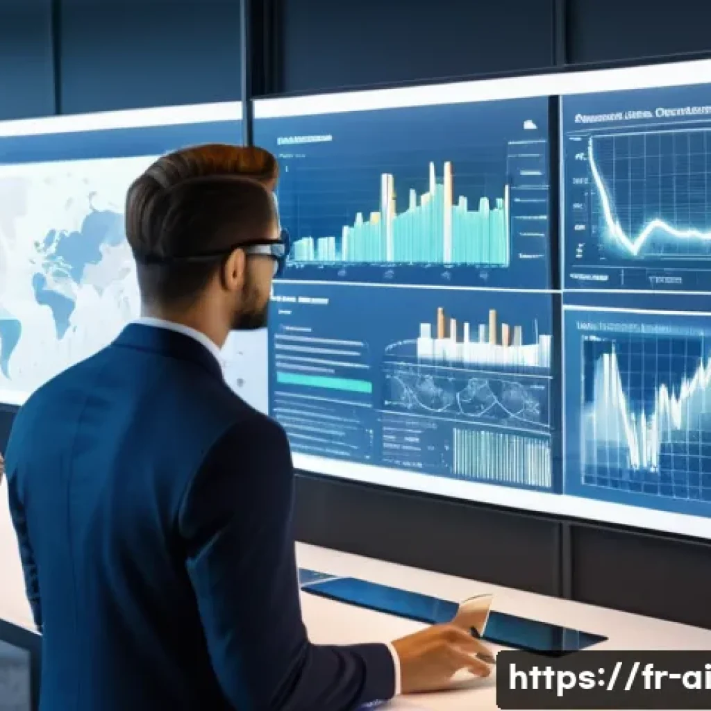 AI와 협업 시 발생할 수 있는 장애물 - A modern office setting with a diverse team of professionals collaborating around a large digital to...